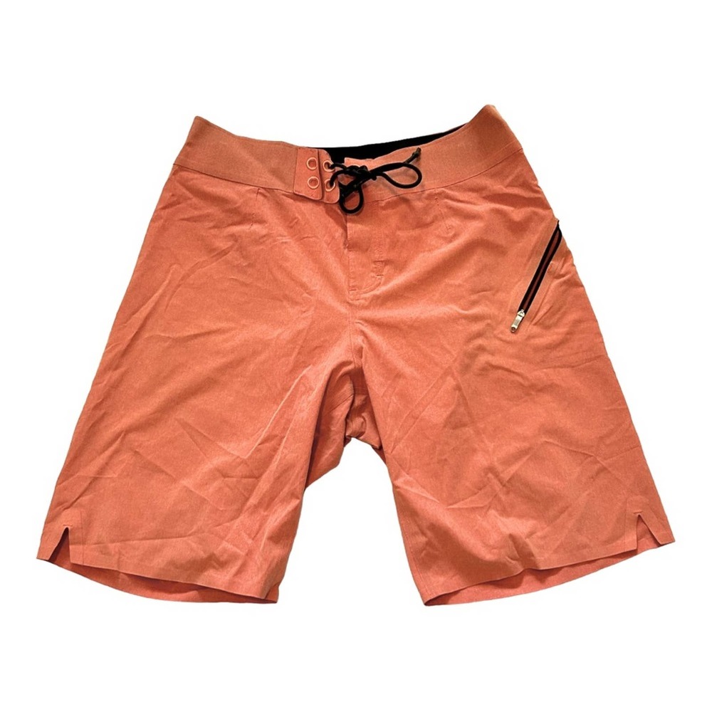 Lululemon El Current Coral Unlined Board Shorts Tie Front Men's Size 32